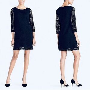 J. Crew NWT 3/4 Sleeve Eyelet Lace Shift Dress Size 0
